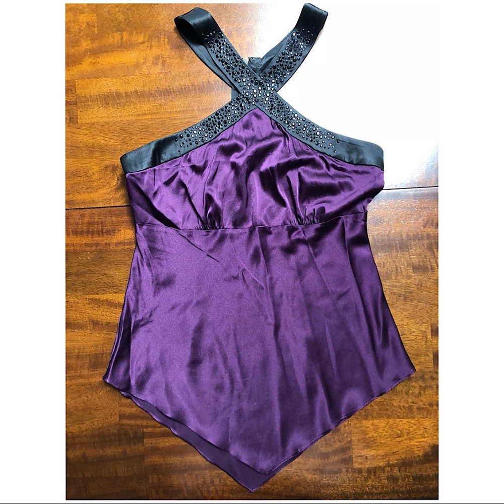 Cache Silk Halter Top Bling for the Holidays